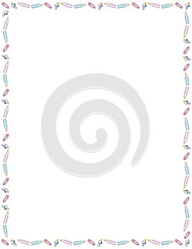 Baby Items Border Vector photo