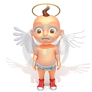 Baby Jake angel 3d illustration