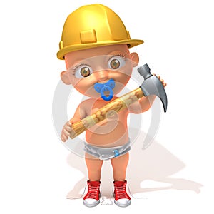 Baby Jake construction worker