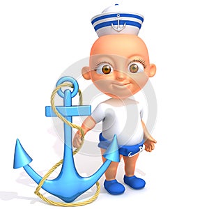 Baby Jake sailorman 3d illustration