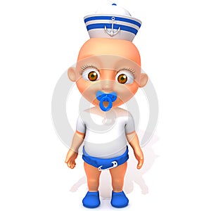 Baby Jake sailorman 3d illustration