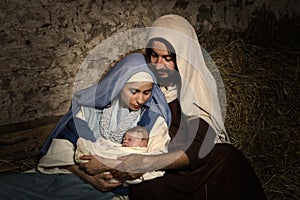 Baby Jesus in nativity scene