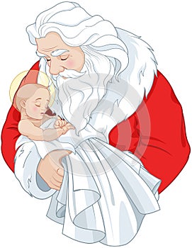 Santa and Baby Jesus