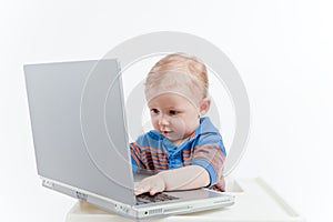 Baby with laptop