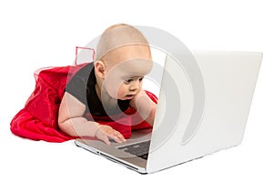 Baby and Laptop