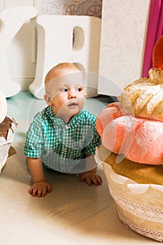Baby and a large cake