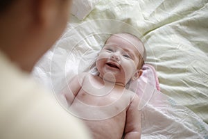 Baby laughing