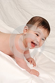 Baby laughing
