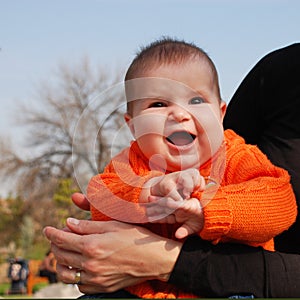 Baby laughter photo