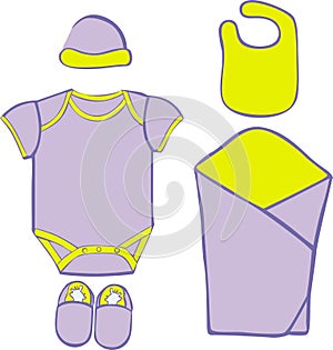 Baby Layette - vector illustration photo