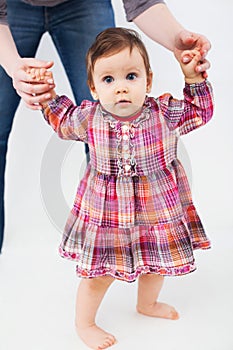 Baby learning to walk