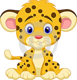 Baby leopard cartoon