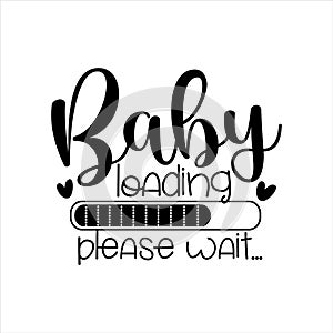 Baby Loading please wait..-Progress bar with inscription.