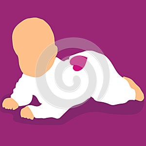 Baby lying on floor