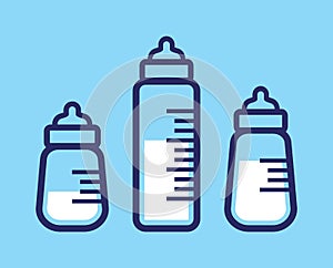 Baby milk bottle icon