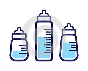 Baby milk bottle icon