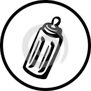 Baby milk bottle vector illustration