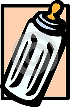 Baby milk bottle vector illustration