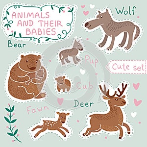 Baby and Mommy Animal Set