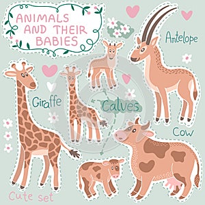 Baby and Mommy Animal Set