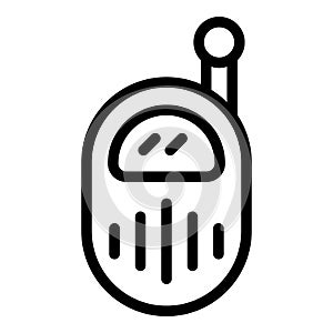 Baby monitor button icon, outline style