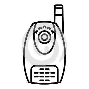 Baby monitor icon outline vector. Radio infant