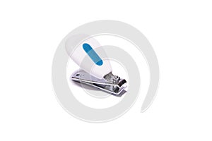 Baby nail clippers on a white background