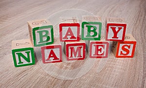 Baby Names blocks