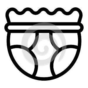 Baby nappy icon, outline style