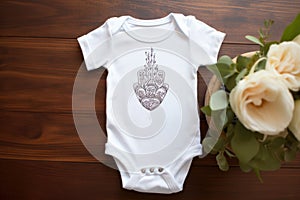 baby onesie with gods gift imprinted