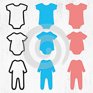 Baby onesie, onesie bundle, onesie silhouette, baby clothes, newborn, baby suit, pink onesie, blue onesie