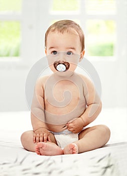 Baby with pacifier