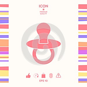 Baby pacifier - icon