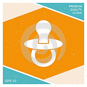 Baby pacifier - icon