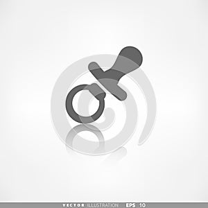 Baby pacifier icon vector illustration.
