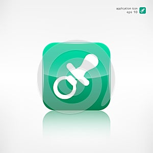 Baby pacifier icon vector illustration.