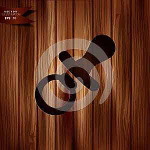 Baby pacifier icon vector illustration.