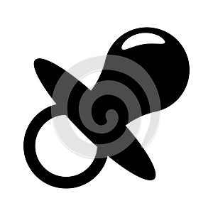 Baby pacifier icon. Vector illustration