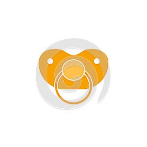 Baby pacifier icon. Vector illustration, flat design