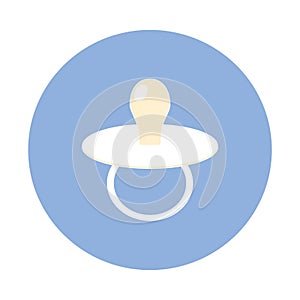 Baby pacifier vector icon