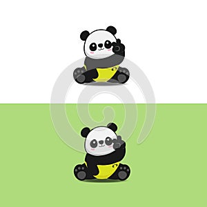 Baby Panda abstract background