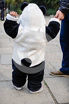 Baby with Panda Clothe