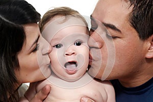 Baby with parents