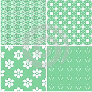 Baby pastel different seamless patterns.