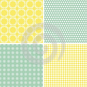 Baby pastel different seamless patterns.