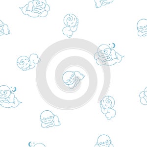 Baby pattern cartoon graphic sleep