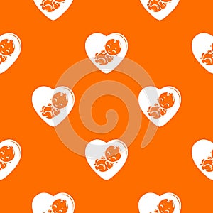 Baby pattern vector orange