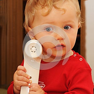 Baby at the phone