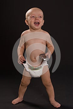 Baby with phone