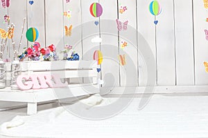 Baby photography studio background setup